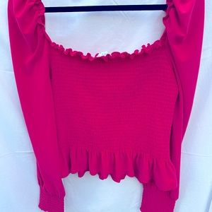 Pretty in paint berry bloom blouse